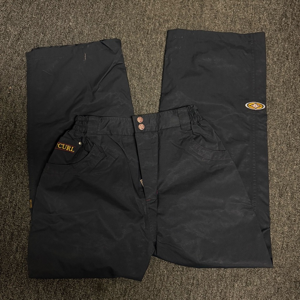 Vintage Rip Curl Men's Black Ski Snow Pants